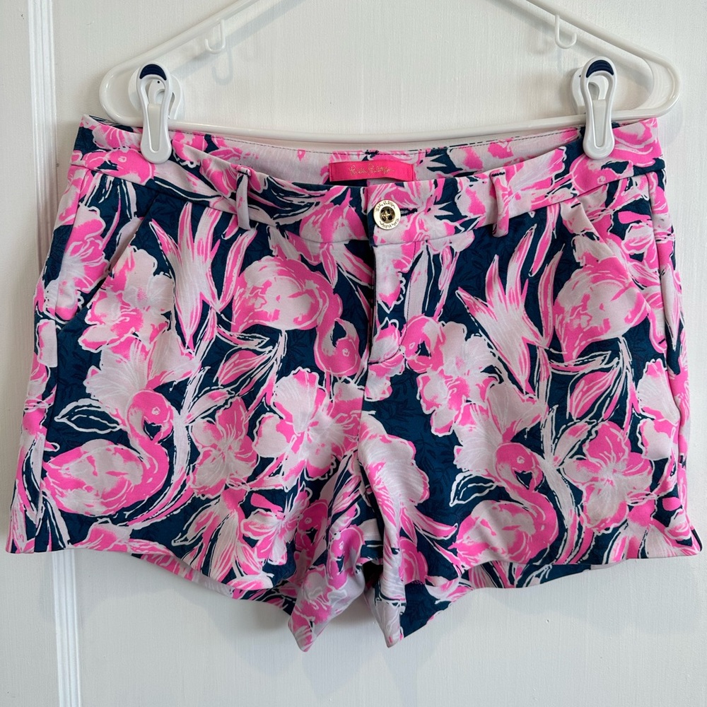 Lilly Pulitzer Callahan Knit Shorts: Flamingo